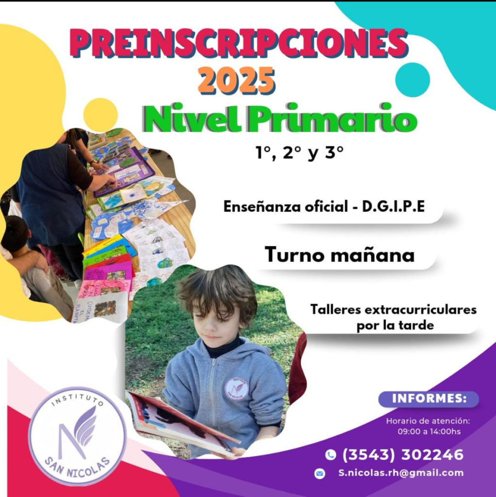 PREINSCRIPCIONES 2025 -NIVEL PRIMARIO